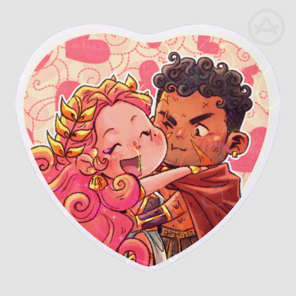 Chibi Ares & Aphrodite Sticker