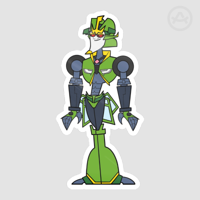 OC Nitron - Robot Drama Island - Die Cut Stickers