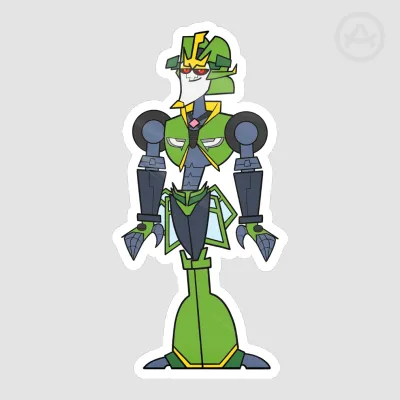 OC Nitron - Robot Drama Island - Die Cut Stickers