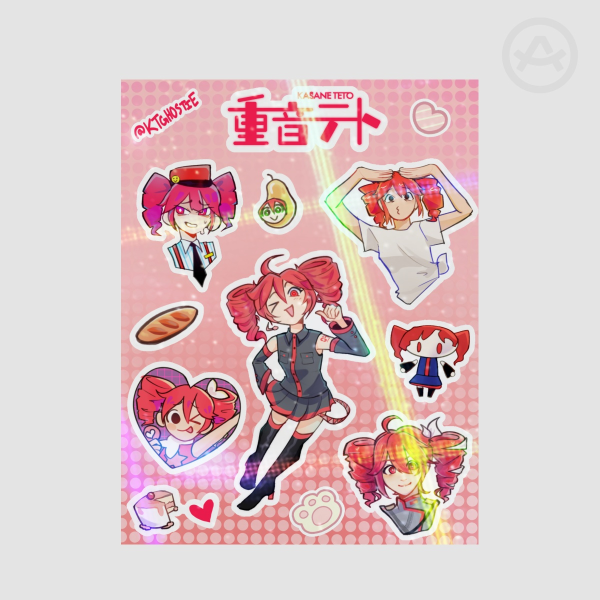 Kasane Teto Sticker Sheet