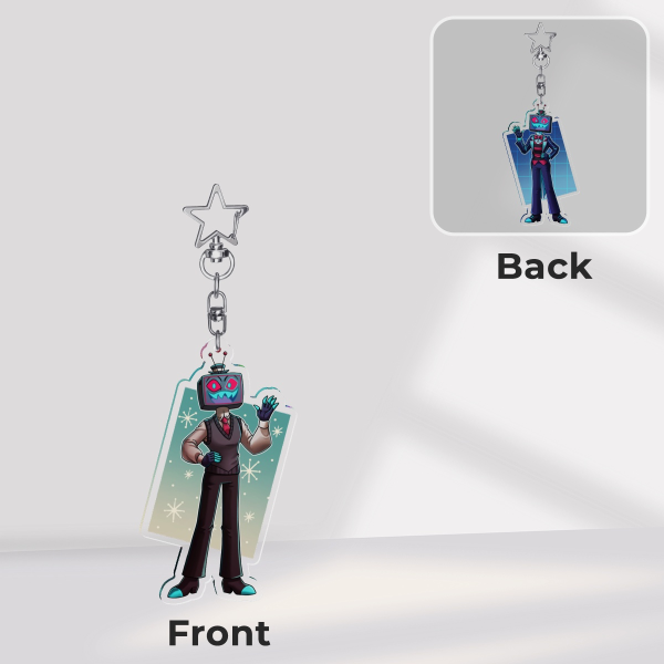 Double-Sided Past Vox and Vox Keychain