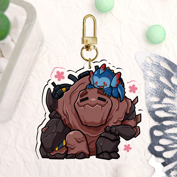 [ Dispatch ] Golem and Baby Kaiju Keychain