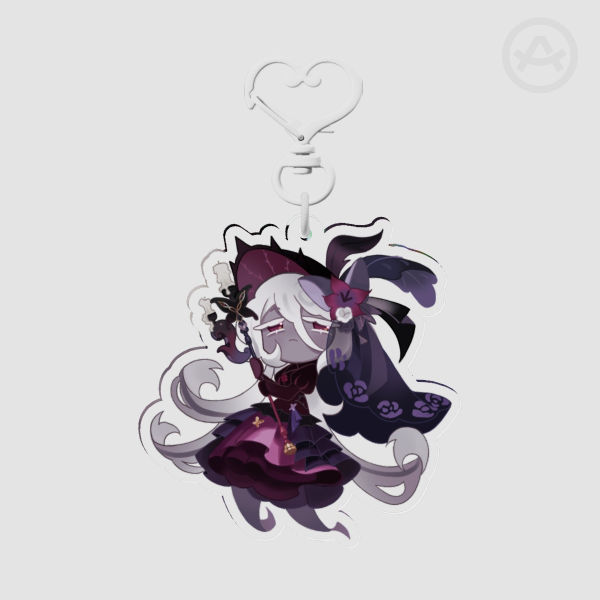 White Lily Veil of Mourning Keychain