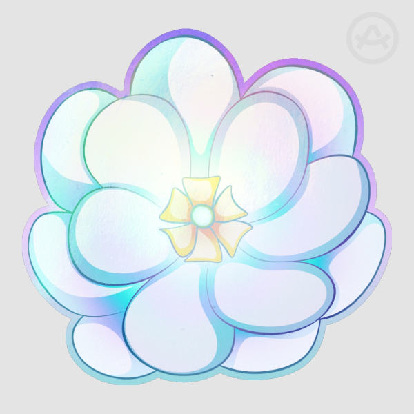 Elpis Flower Colored Edge Die Cut Stickers