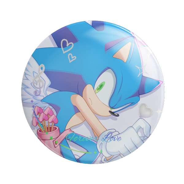 Sonic Valentine's Day Holographic Badge