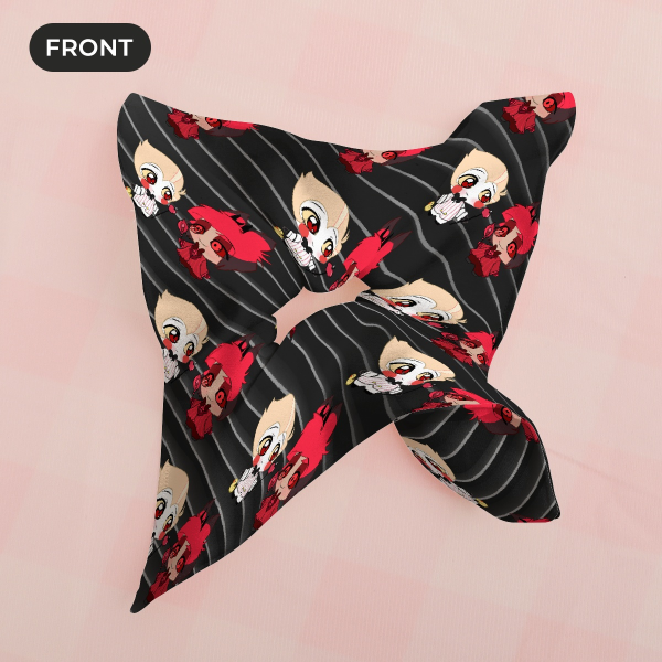 RadioApple Alastor Lucifer Hazbin Hotel Square Scrunchie
