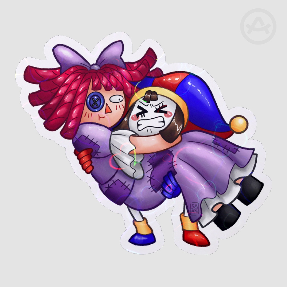 [ The Amazing Digital Circus ] Ragapom (Ragatha x Pomni) TADC - Die Cut Stickers