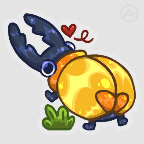 Lovely Beetle Vinyl Stickers