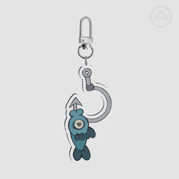 Hanging Fish Hook Acrylic Keychain