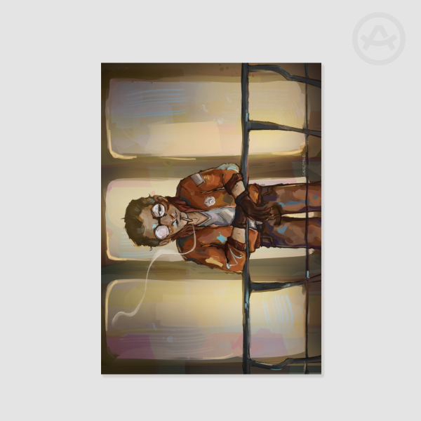 Kim Kitsuragi Disco Elysium A5 Print