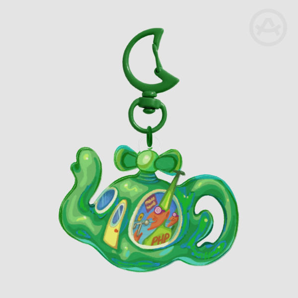 Gong Flying Teapot Fullbleed Keychain