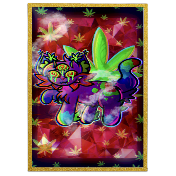Psychedelic Cat Art Board