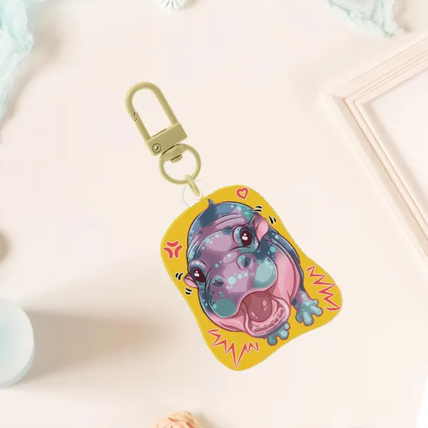 Acrylic Keychain - Baby Hippo Attack