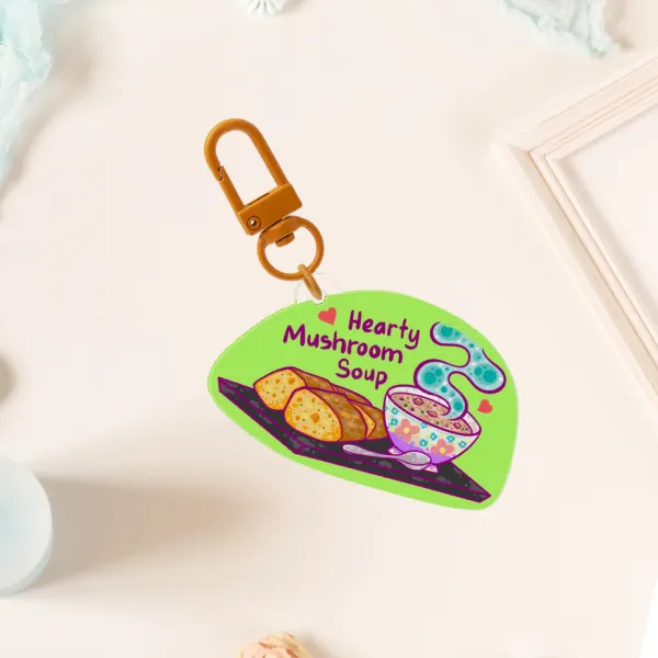 Acrylic Keychain - Mushroom Soup