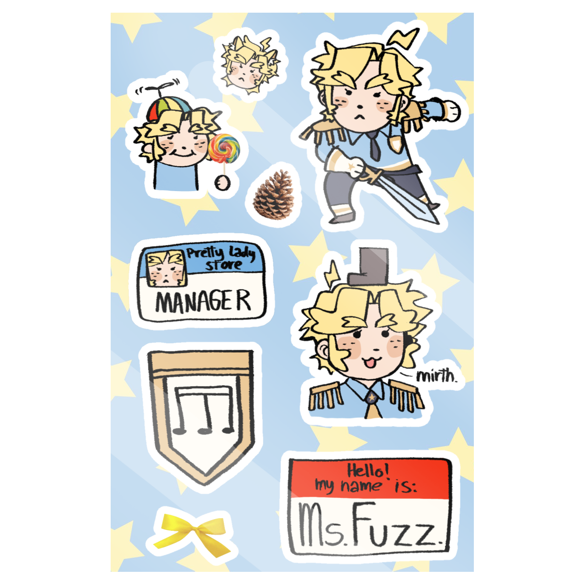 Percival King Coated Paper Sticker Sheet