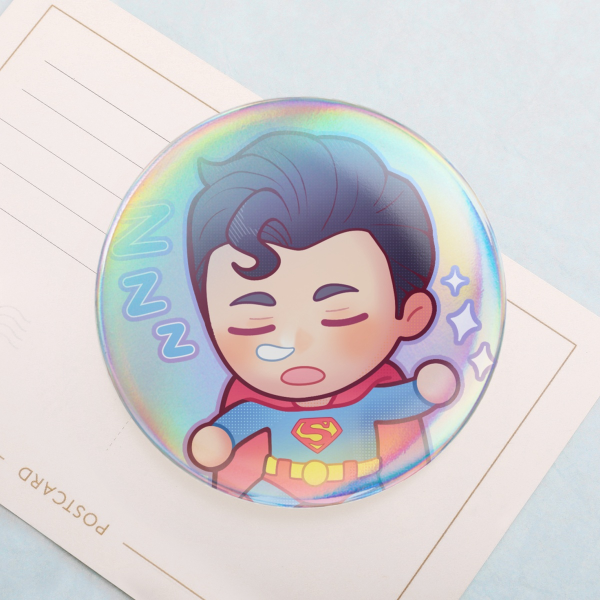Superman | Sleepy Series | Round Badges (Button Pins)