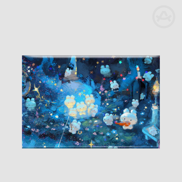 Cosmic Bunny Rectangular Badges