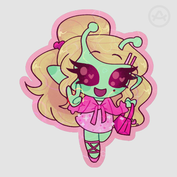 Alien Lovecore Sticker - Bubblegum