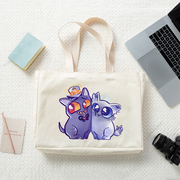 Cat Pen & Em Tote Bag