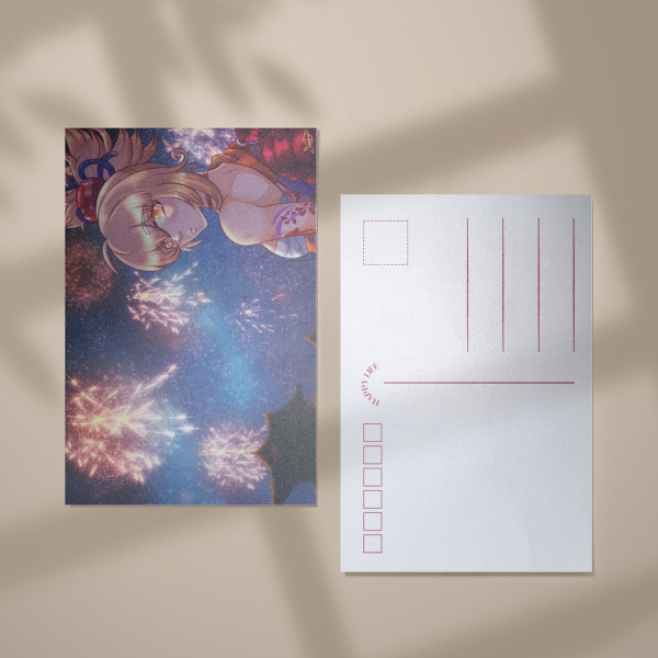 Yoimiya Fireworks Postcard