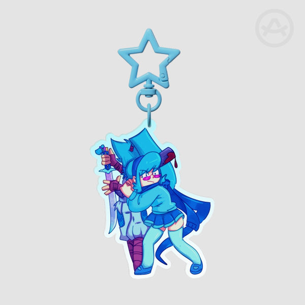 Vivi Yukino and Ancestor Colored Edge Acrylic Keychain