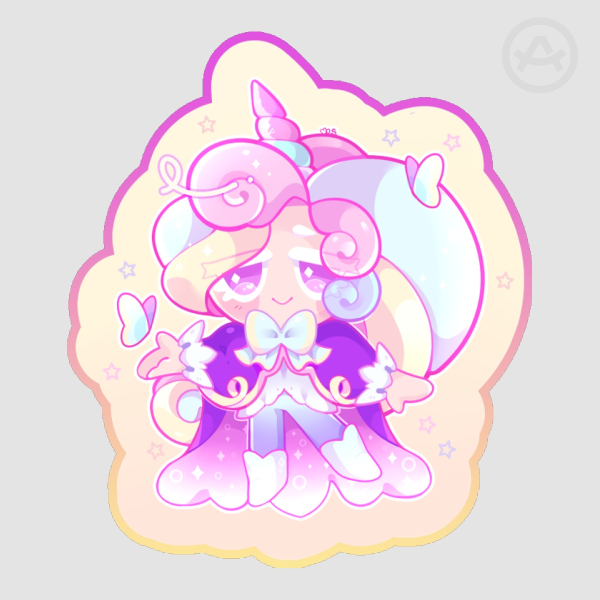 Cream Unicorn Cookie Sticker
