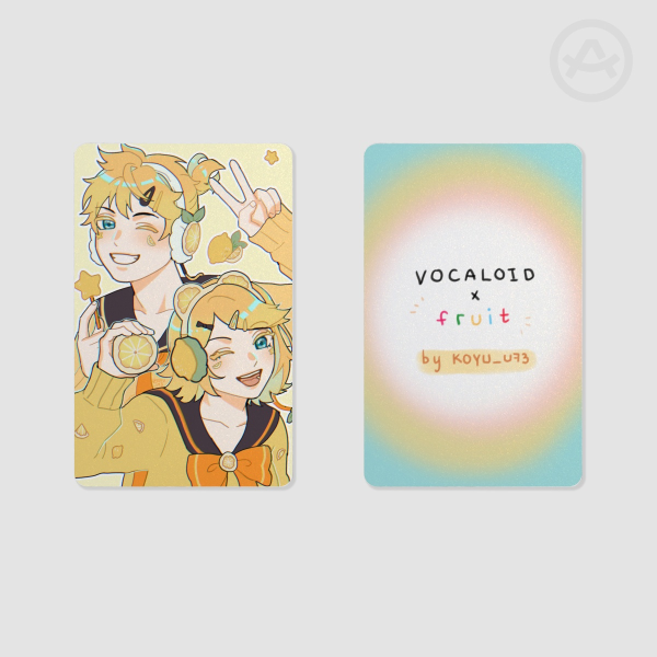 Lemon Kagamine Rin & Len [Vocaloid x fruit Photocard Series] by koyuh