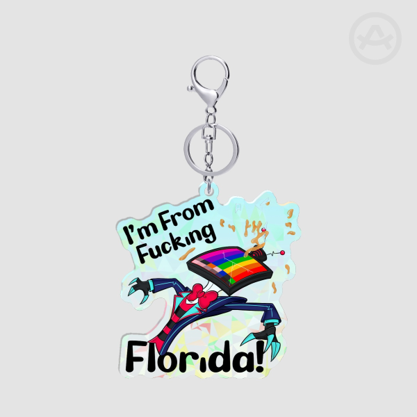 I’m from Florida Broken Glass Acrylic Keychain