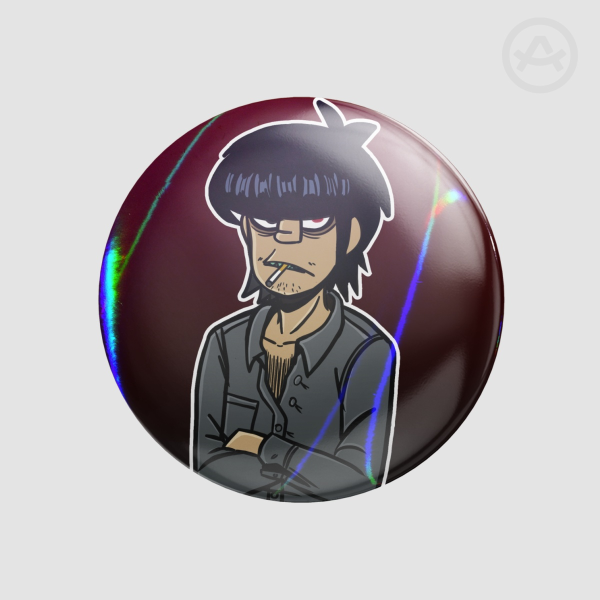 Murdoc Round Badge (Button Pins)