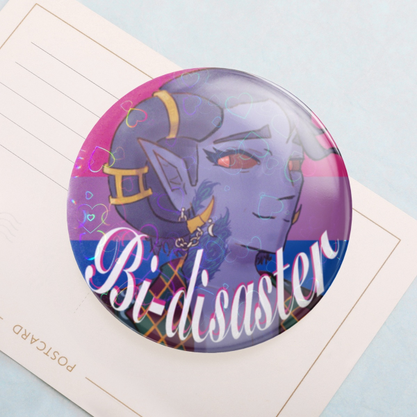 Mollymauk Tealeaf (Critical Role : Mighty Nein) "Bi-disaster" - Round Badges (Button Pins)