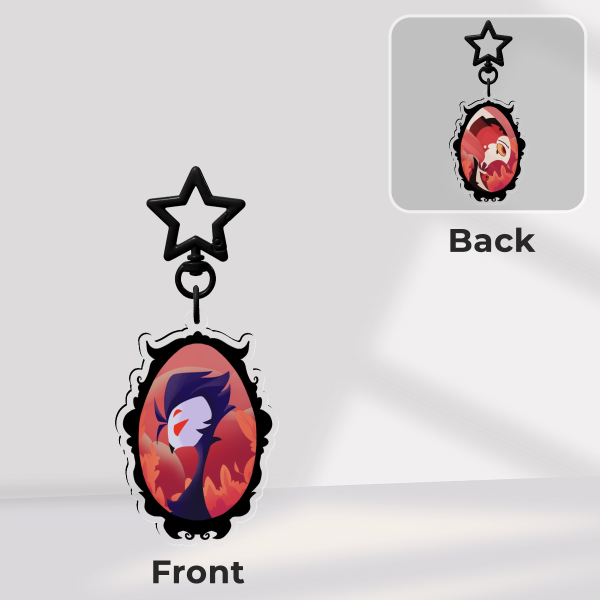 Helluva Boss - Stolas/Blitz Double Sided Portrait Keychain