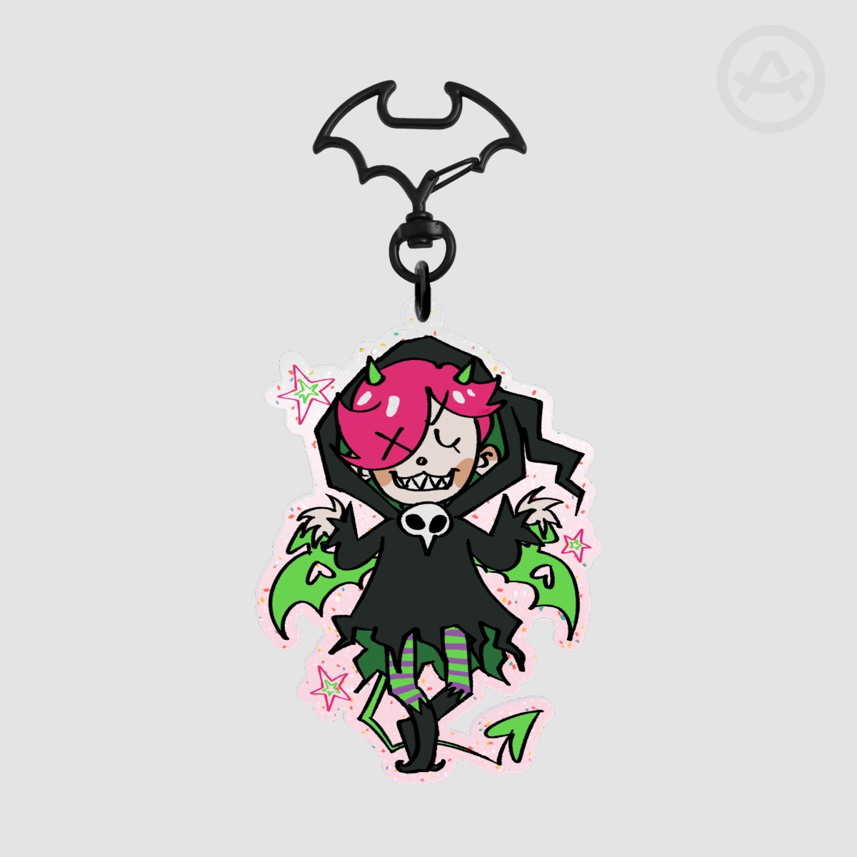 Trixie Roughhouse Glitter Acrylic Keychain