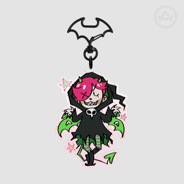 Trixie Roughhouse Glitter Acrylic Keychain