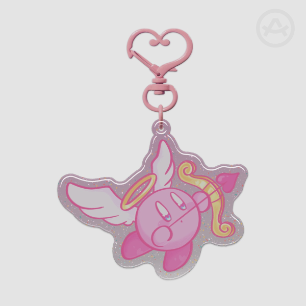 Kirby Cupid Epoxy Keychain