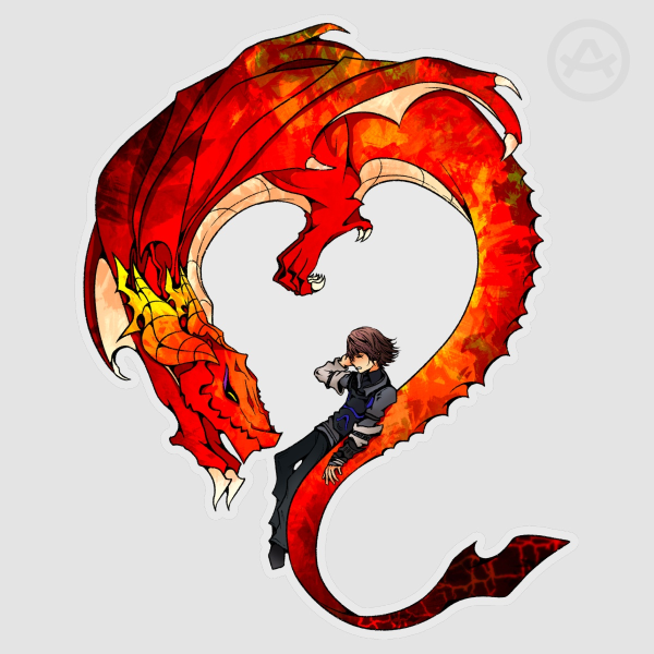 Caim & Angelus (Sticker) - Drakengard