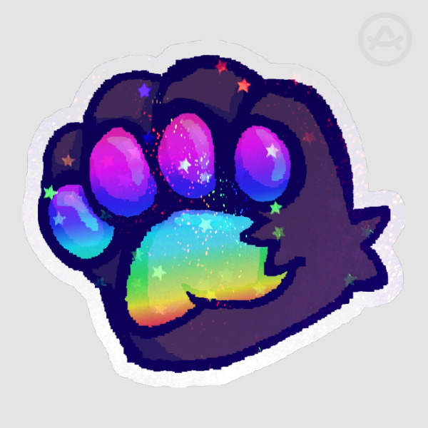 Rainbow Paw Sticker