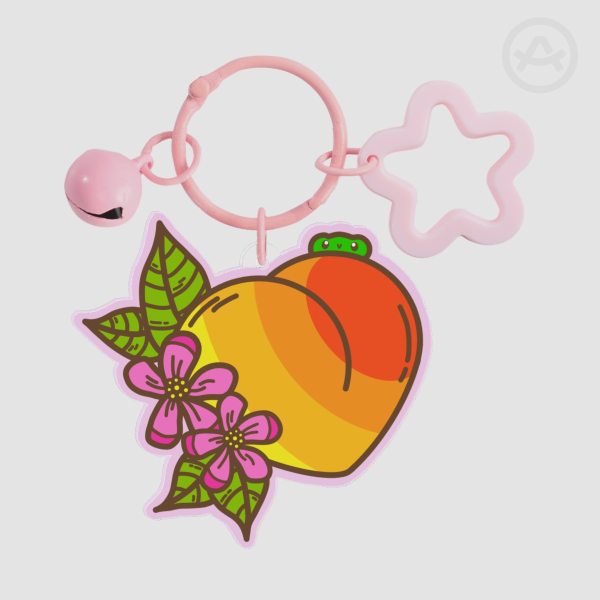 FATF Peach Acrylic Keychains