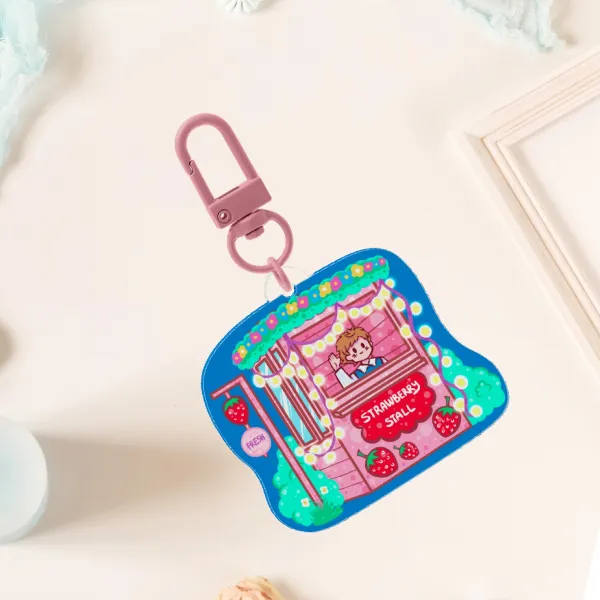 Acrylic Keychains - Strawberry Stand