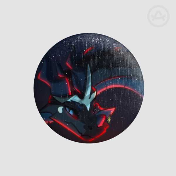 Darkstalker Brushed Pearl Dust Round Badges (Button Pins)