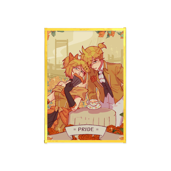 Evillious Chronicles : Pride gold ver - Rilliane Lucifen Allen Avadonia Kagamine Rin Len Art Boards with Gold-edged - 4.1"x5.83 "(105x148mm)