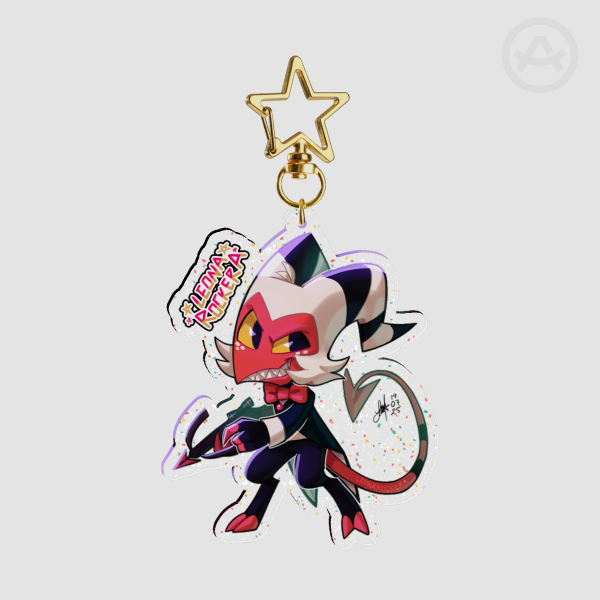 Moxxie acrylic keychain