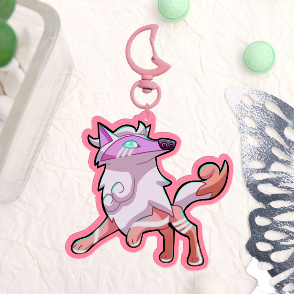 Lightside Arctic Wolf Acrylic Keychain