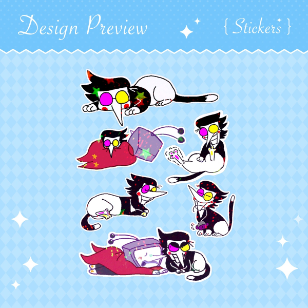 Spamcat (+Tenna) Sticker Sheet!