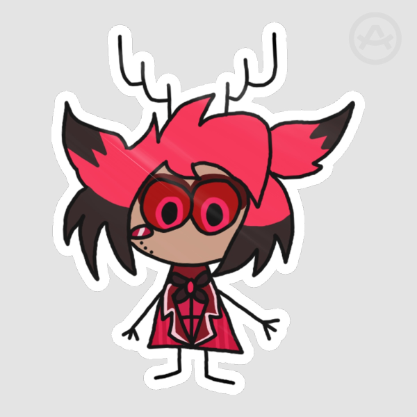 Tiny Alastor Glossy Sticker