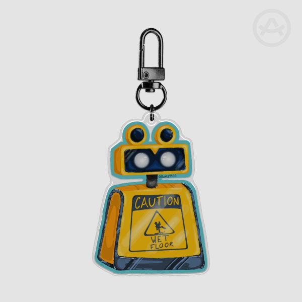 Wet Floor Sign FNAF Acrylic Keychain