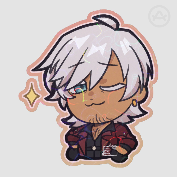 [Devil May Cry] smug cat - Colored Edge Die Cut Sticker