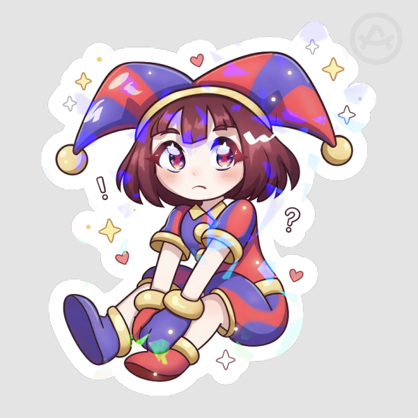 Pomni Sticker The Amazing Digital Circus 𓂃 ࣪ ִֶָ☾