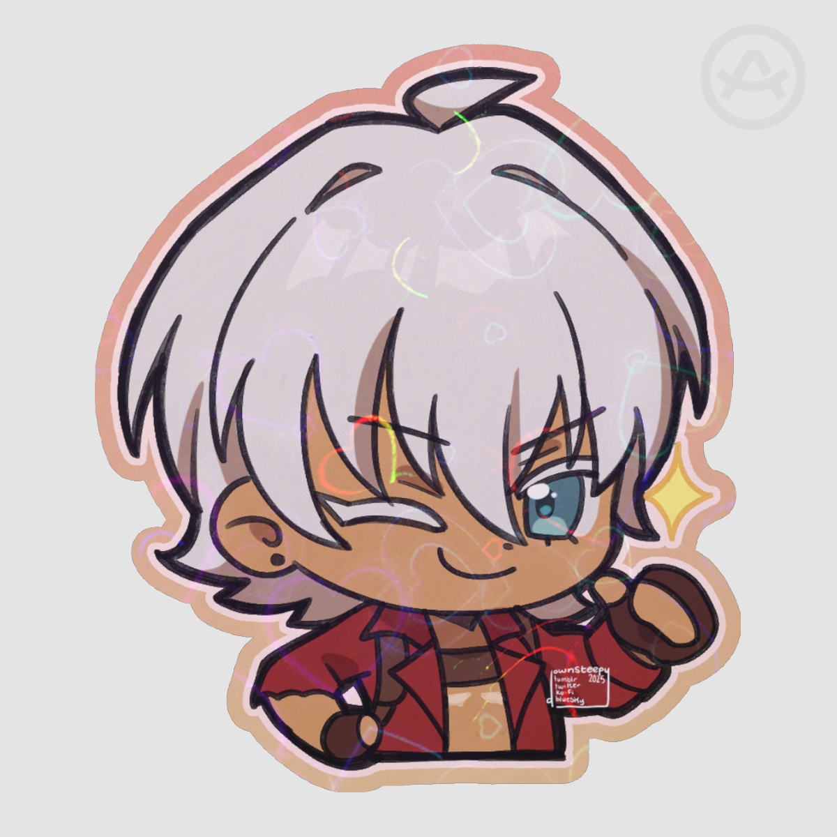 [Devil May Cry] nyehehe - Colored Edge Die Cut Sticker