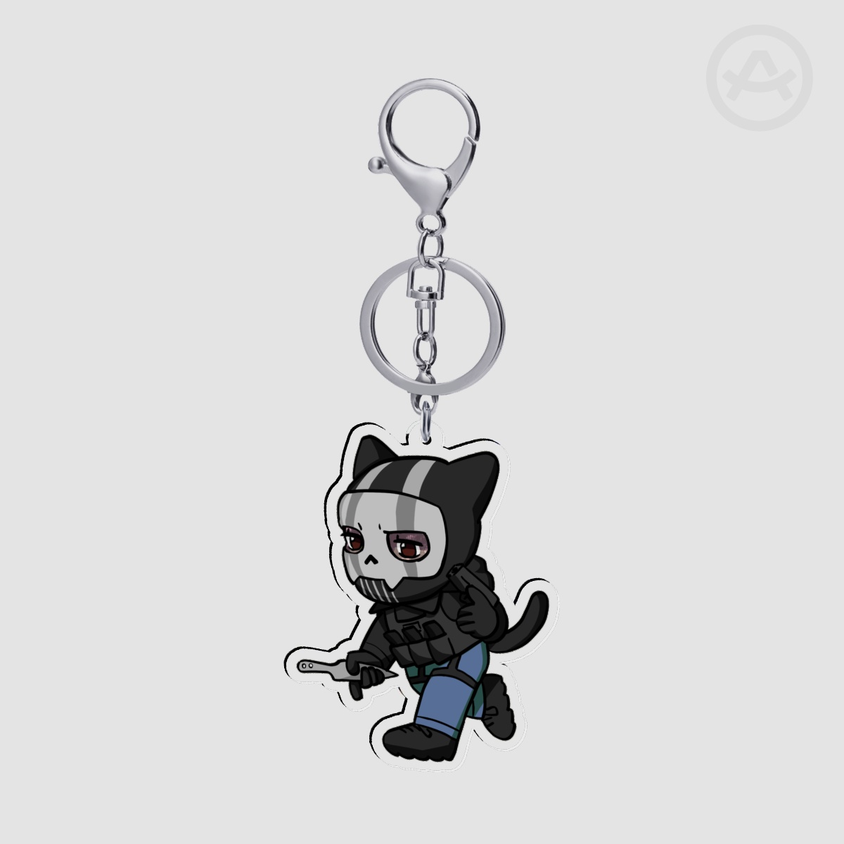 Kitty Ghost Acrylic Keychain