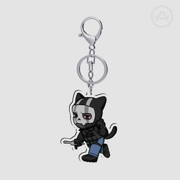 Kitty Ghost Acrylic Keychain